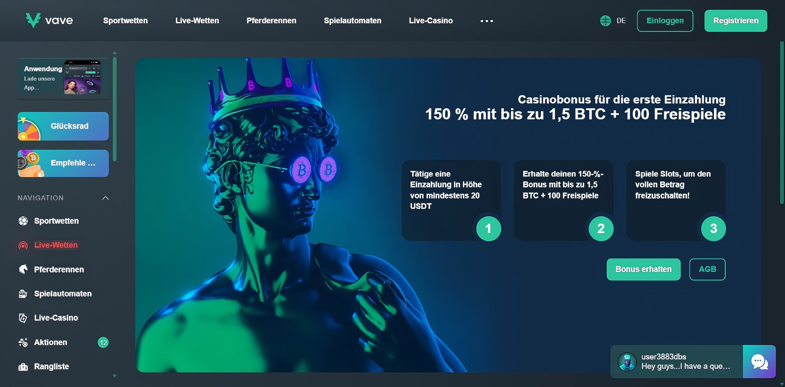 Vave desktop screenshot 1